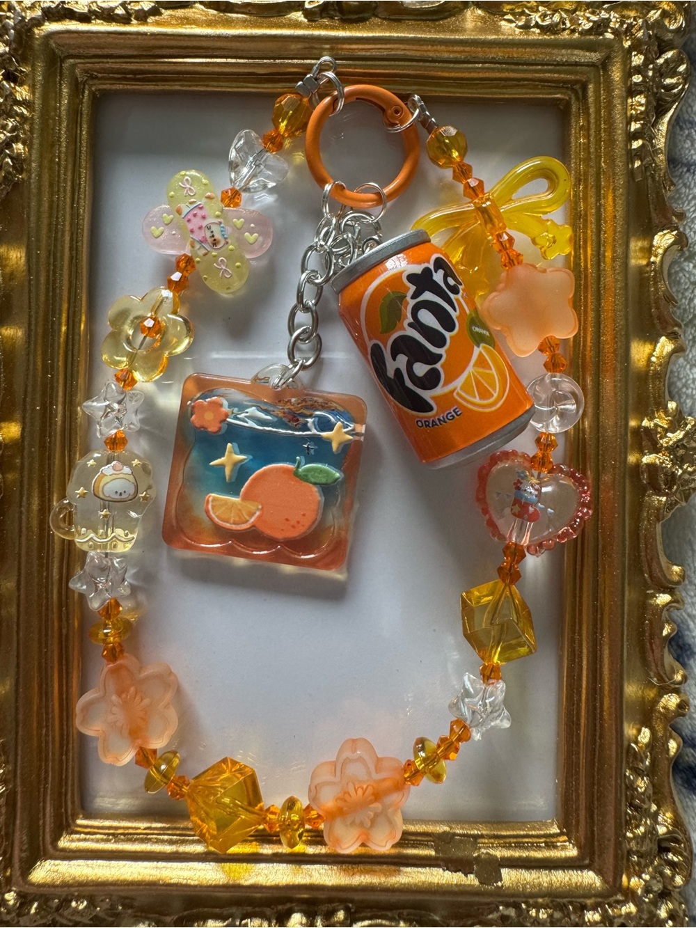 Orange Fanta Bag Charm